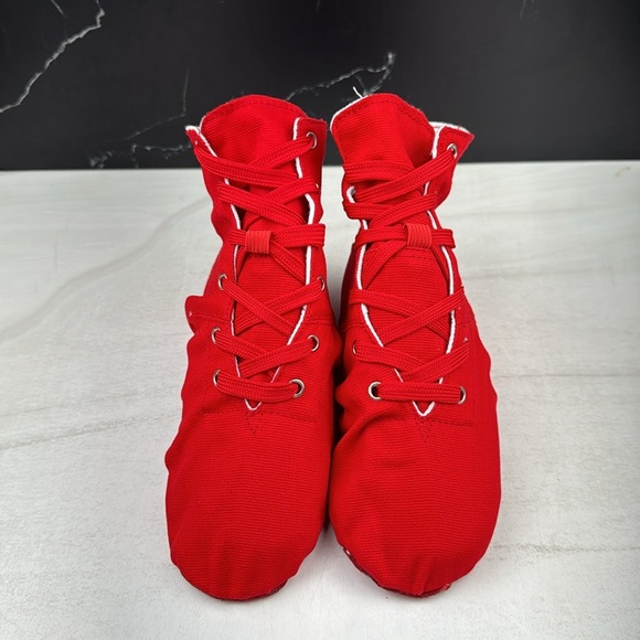 Unbranded Women’s Lace Up High Top Dance Shoe Red sz 8.5 - Picture 6 of 9